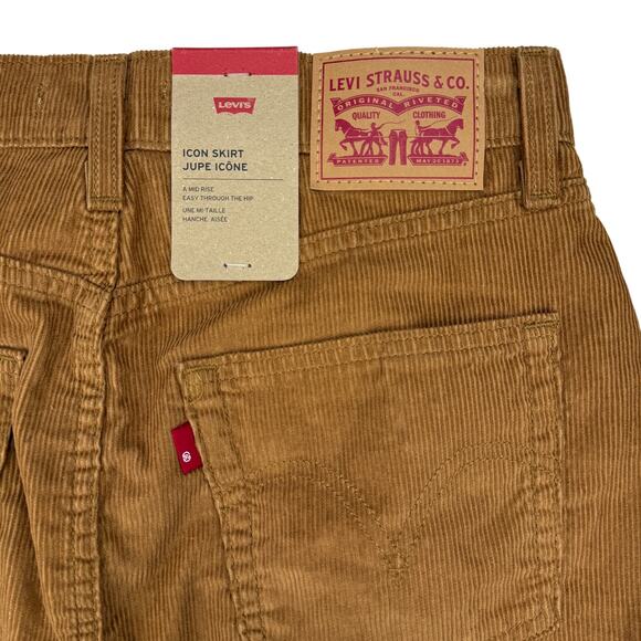 NWT LEVI'S Women's Icon Corduroy Mini Skirt Size 26 - Picture 9 of 9